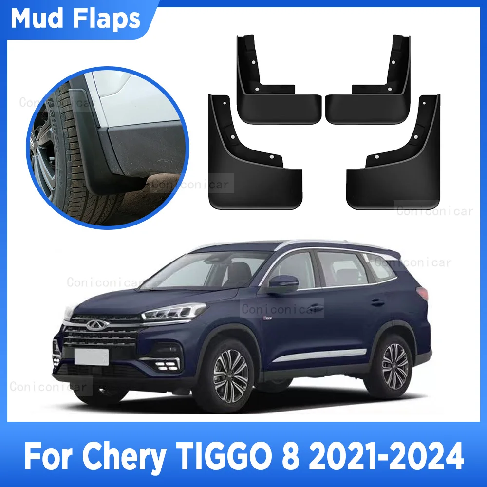 

For CHERY TIGGO 8 2021-2024 2023 Mud Flaps Splash Guard Mudguards MudFlaps Front Rear Fender Auto Styling Car Accessories