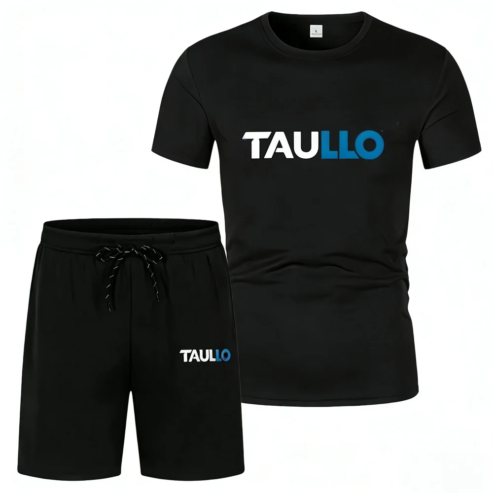 

Men's Summer T-Shirt Set, Mesh Breathable, Suitable for Outdoor Sports, Jogging, Lightweight Travel, Stylish Street Style Short-
