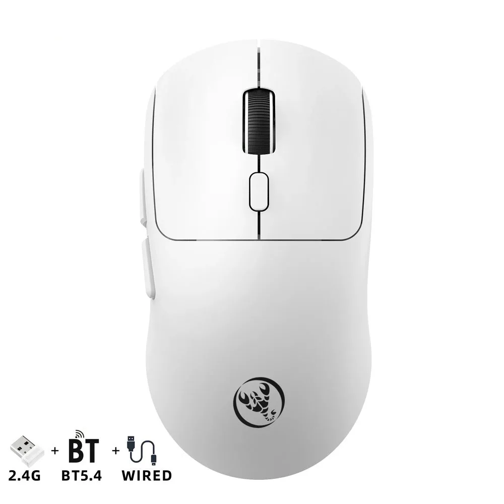 2.4G Wireless Bluetooth 5.4 Triple Mode Gaming Mouse Rechargeable RGB 6400DPI TTC Switch 6 Buttons for PC Laptop iPad Gift