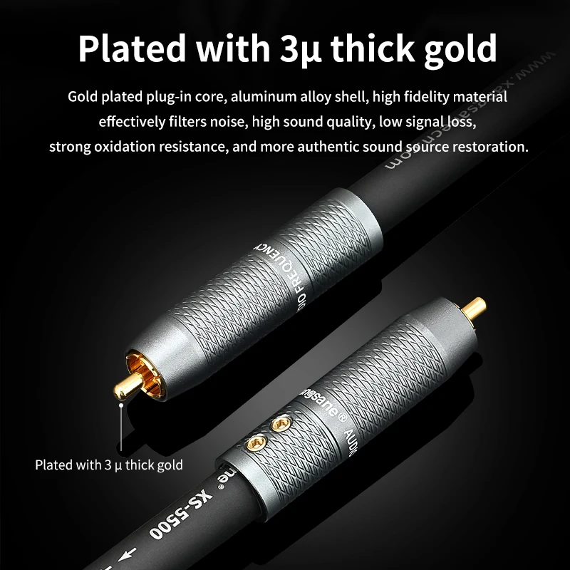 Xangsane 6N OCC HiFi Coaxial Audio Cable Gold-Plated Plug 75 Ω RCA Cable Output SPDIF Digital Decoding TV Amplifier