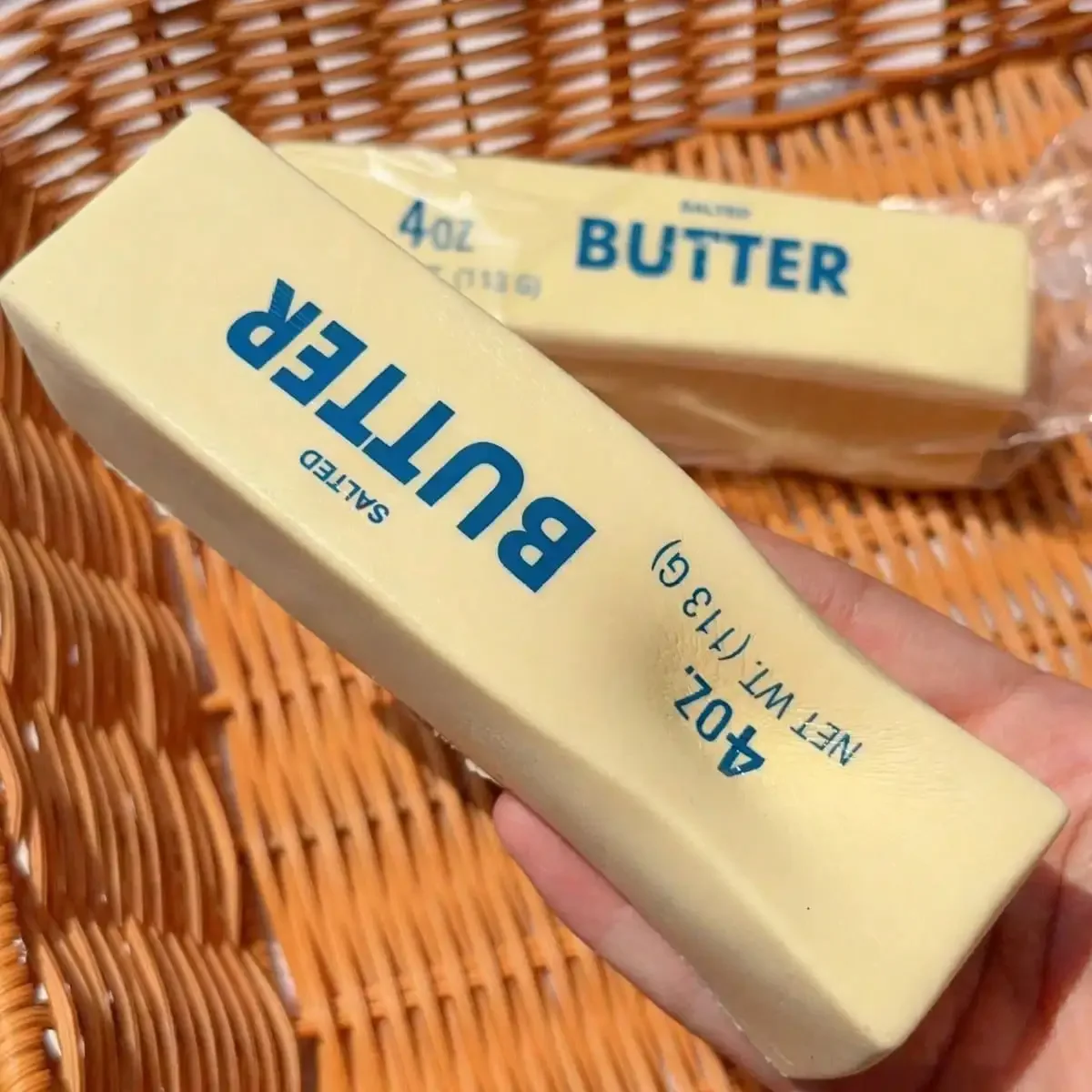 Slow Rising Butter Stick Anti-Stress Anxiety Relief Toy Soft Squeezable Cheese Prank Gift for Holidays Birthdays