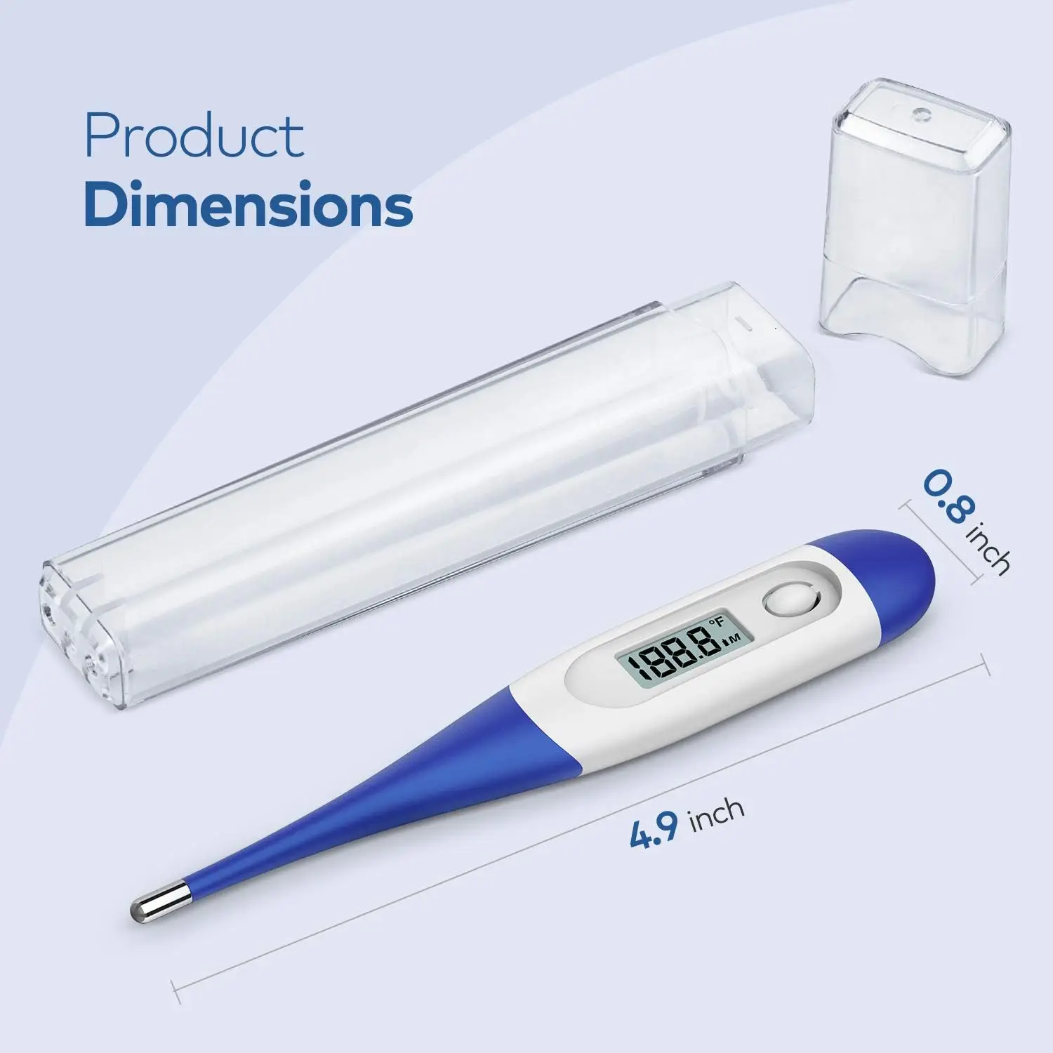 Thermometer for Adults, Digital Oral Thermometer for Fever, Basal Thermometer with 15 Seconds Fast Reading