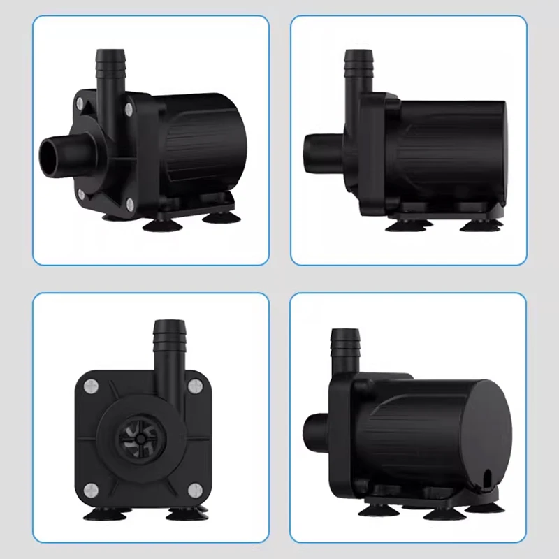 12V 8W15W Micro Brushless Water Pump Waterproof Circulating Filter Water Pump for Fountain Aquarium, 2.5m 3.5m Hmax