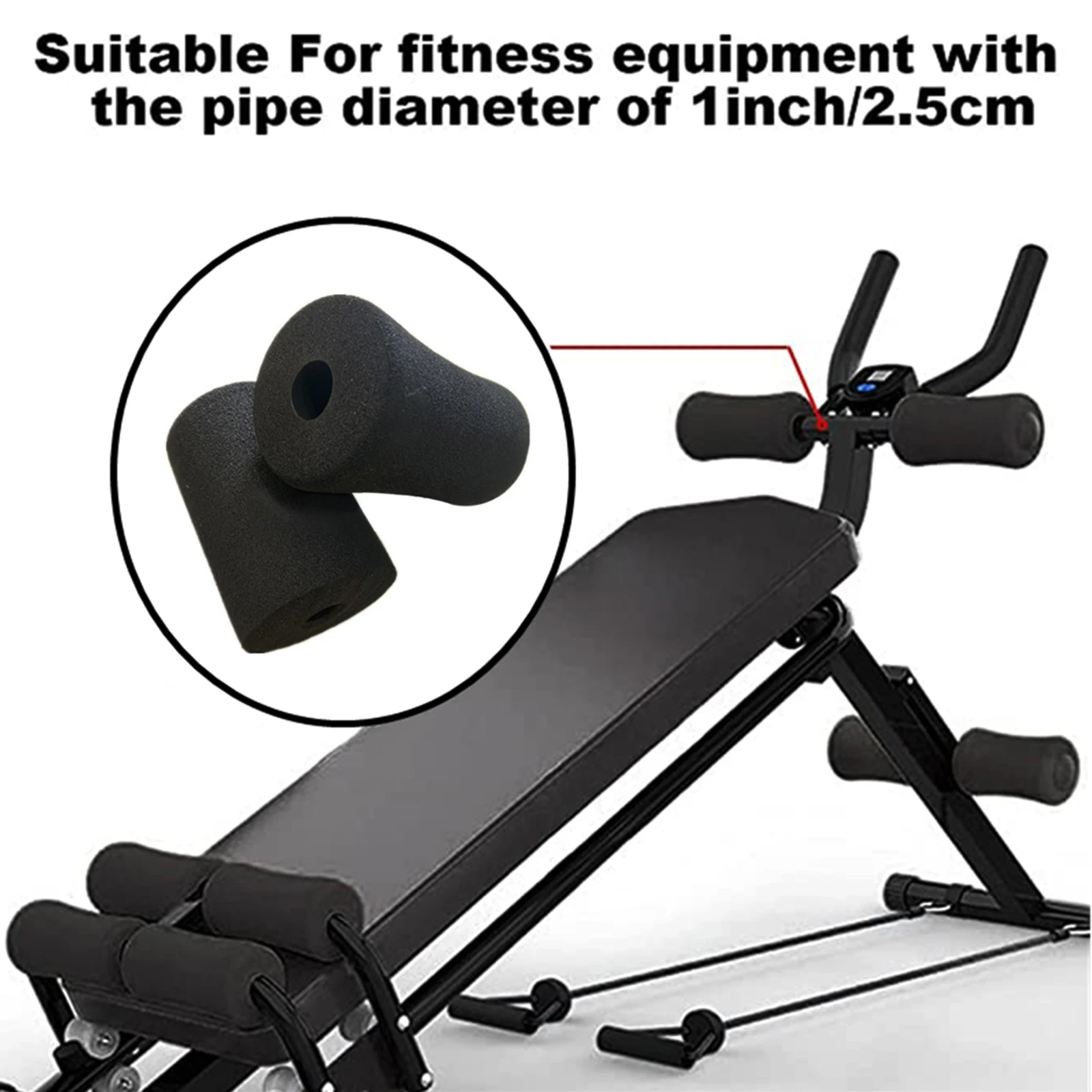 

2 шт. подушечки для ног, сменные ролики для удлинения ног для скамьи и тренажеров в тренажерном зале, оборудование