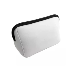 Sublimation Blank Baseball softball stock pouch cosmetic makeup bag white neoprene cosmetic bag for sublimation print