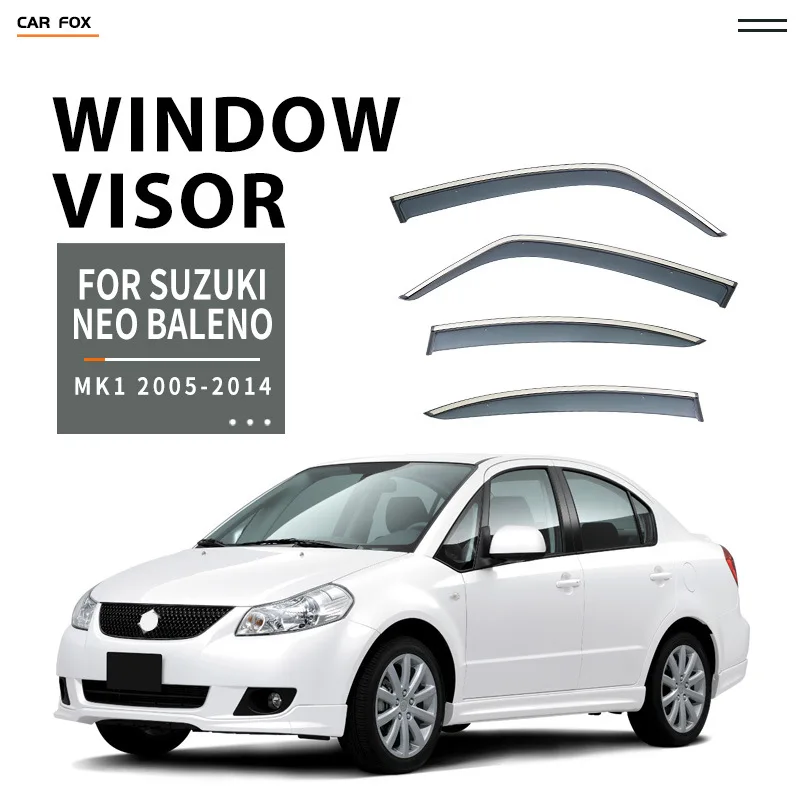 

For SUZUKI Neo Baleno 2005-2014 Car Window Visor Awning Shelters Windshield Side Window Rain Sun Shade Auto Accessories