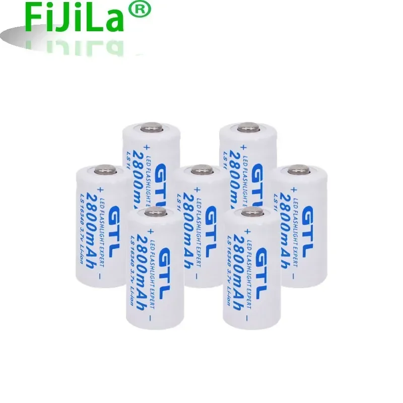 2021 New 3.7V 2800mAh Lithium Li-ion 16340 Battery CR123A Rechargeable Batteries 3.7V CR123 For Laser Pen LED Flashlight Cell