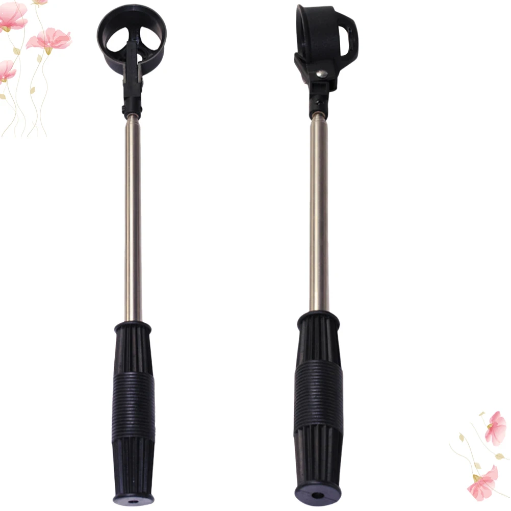 2 قطعة الفولاذ المقاوم للصدأ Retriver الكرة المنتقى تلسكوبي المنتزع طويل الوصول قوي انتزاع الكرة التقاط أداة لسياج الحدود بركة #6