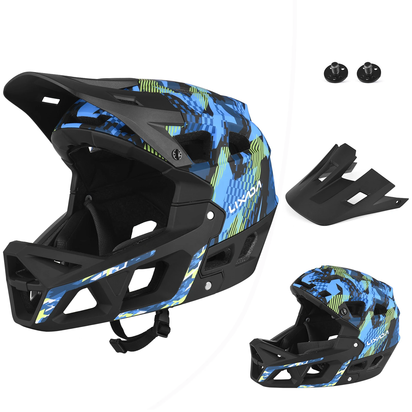 Bicycle Full Face Helmet Outdoor Camouflage Mountain Bike Off Road Racing Speed Drop Cycling Helmet Downhill Helmet
