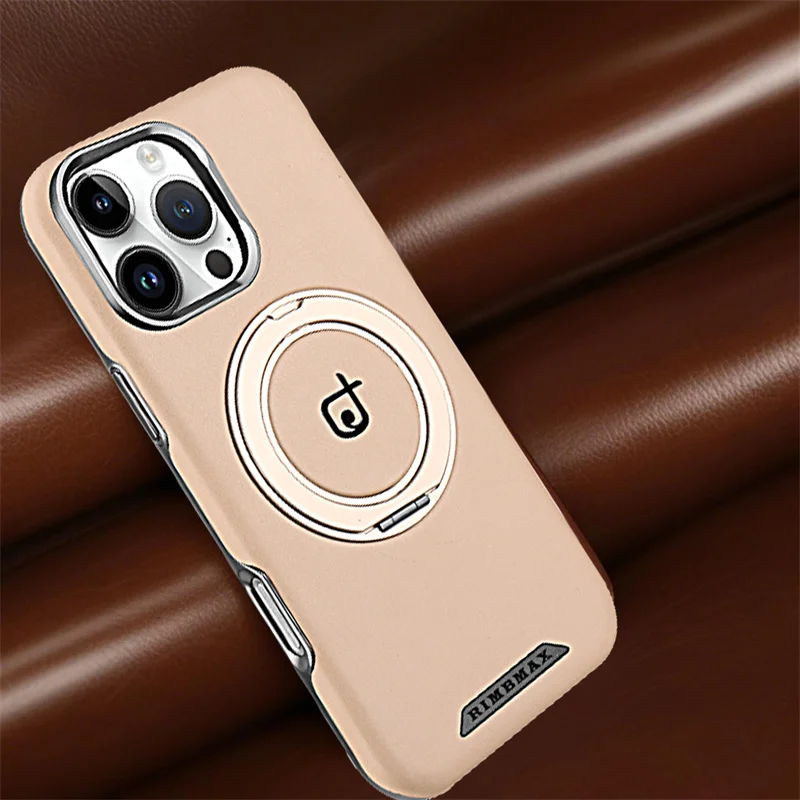 

Luxury PU Leather Magnetic 360° Rotating Bracket Phone Case For iPhone 12 13 14 15 16 Pro Max Plus Wireless Charging Shock Cover