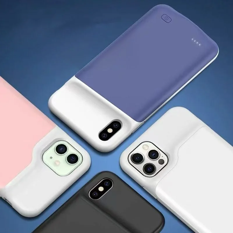 حافظة باور بانك 20000 مللي أمبير في الساعة لهاتف آيفون 16/15 برو/ماكس/ميني/إير بطارية مدمجة مع غطاء كامل من مادة البولي يوريثان الحراري شحن لاسلكي PD أسود #5