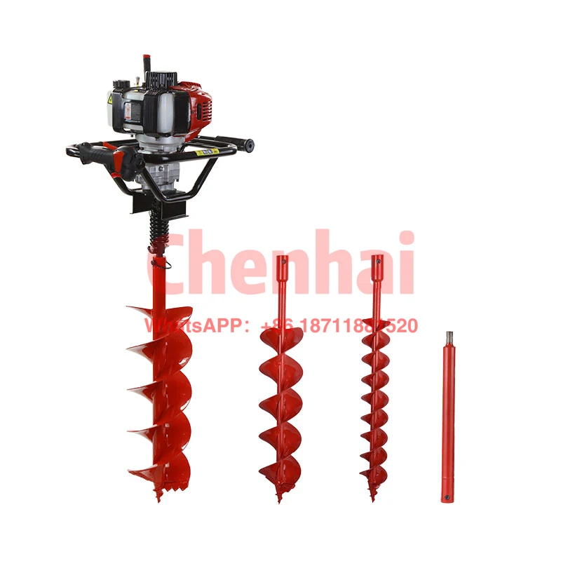 Powerful 68CC 2 Stroke Earth Auger 2-Man Post Hole Digger Machine
