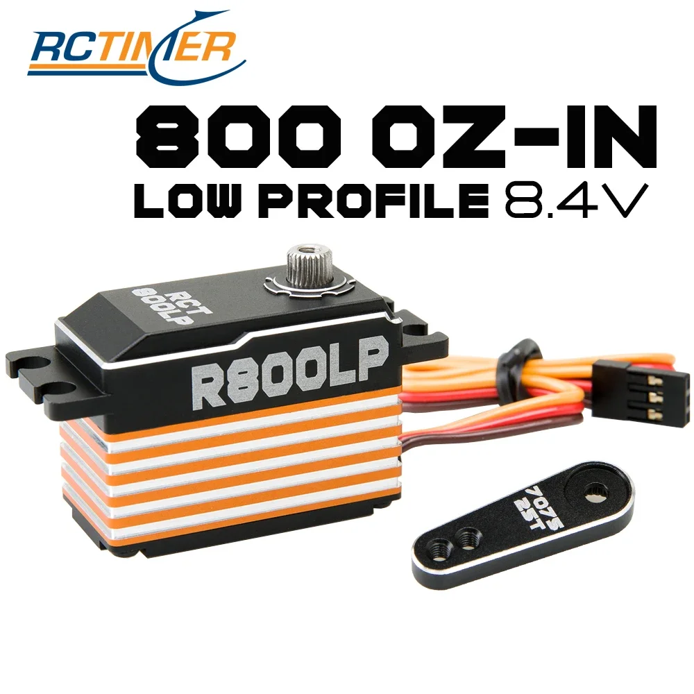 Rctimer R800LP Low Profile High-Torque 8.4V Brushless Servo 800oz-in