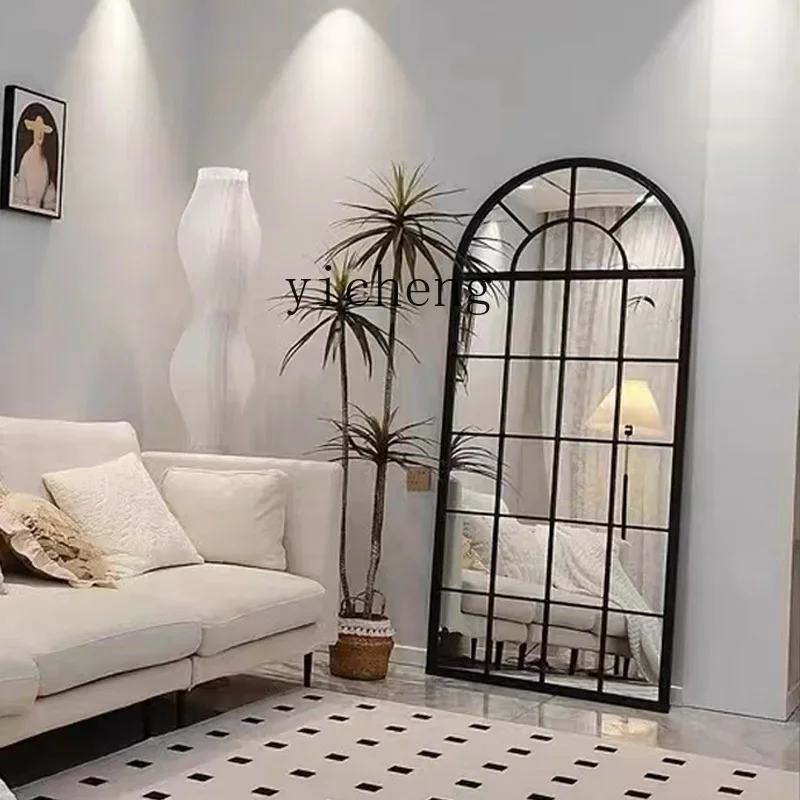 

Zz arched full-body mirror household living room side hanging mirror floor-to-ceiling entrance decoration clothing store