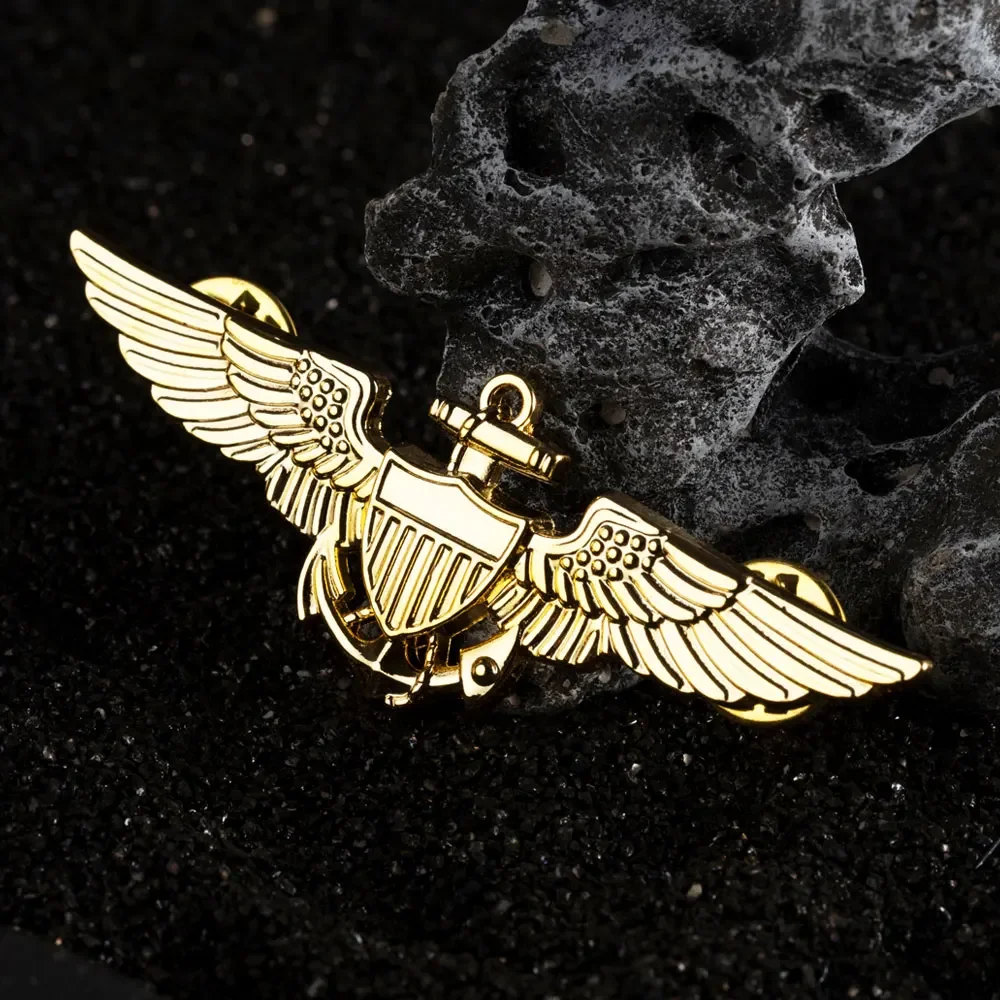 Personalized Pins U.S. Air Force Maritime Pilot Aviation Badge U.S. Army Metal Badge Academy Uniform Pins