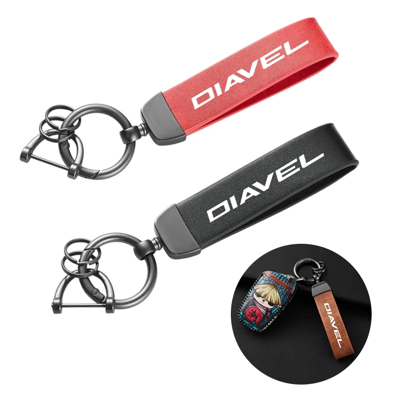 For DUCATI Diavel XDiavel 1260s DX 1260 2020-2025 Accessories Motorcycle Color Changing Leather Trendy Brand Keychain