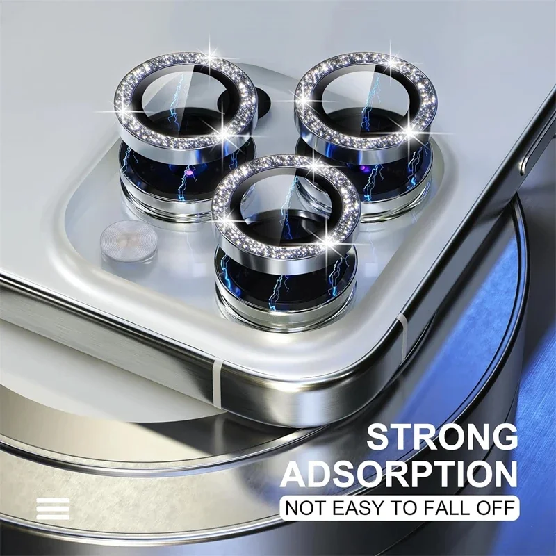 Camera Lens Protector For iPhone 17 Pro Max 17Pro Air 14 15 16 Pro Max Diamond Metal Protective Glass For iPhone 15 16 Plus Lens