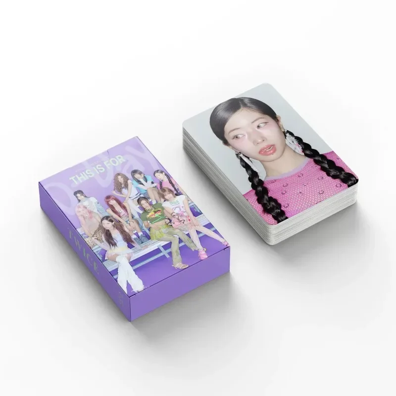 Pop 55PCS TWICES Holographic Laser Glitter Lomo Cards HD Shiny Mini Collectible Photo Cards Anime Idol Fan Collection Decor Gift - view 4
