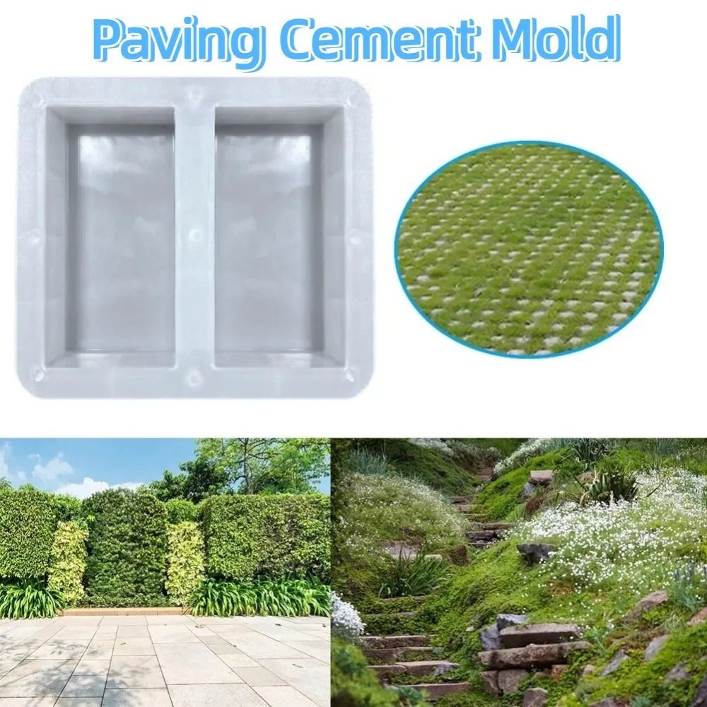 

DIY Paving Cement Mold 20x10cm Plastic Cement Brick Mould Manual Operation Durable Concrete Pavement Mold Outdoor Courtyard