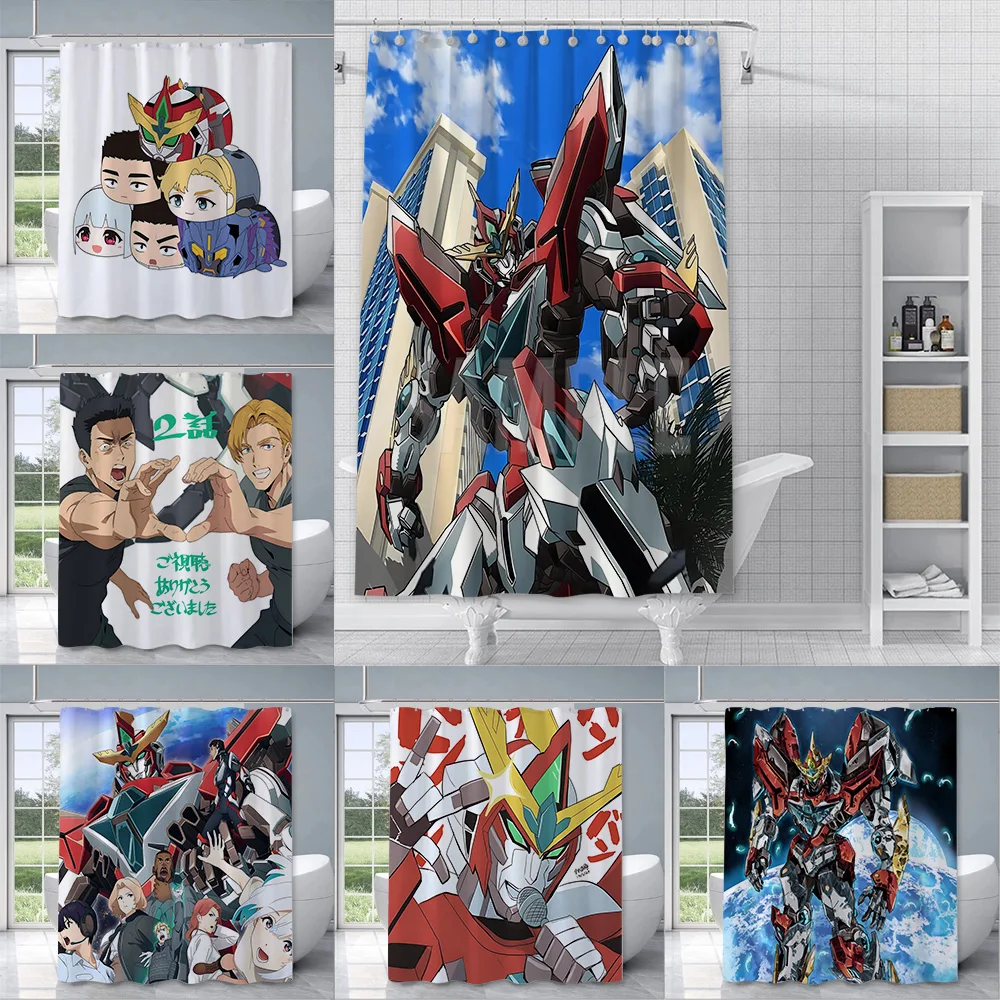 Anime B-Brave Bang Braverns Shower Curtain Waterproof Polyester Fabric Paint Bath Curtains Home Bathroom Decor Curtain With Hook