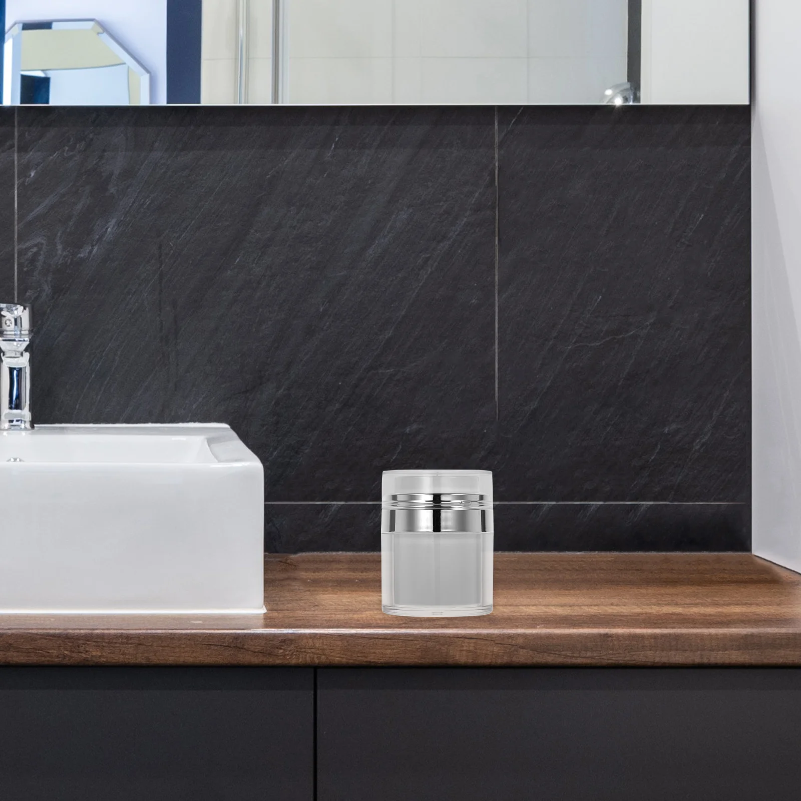 Botella de loción sin aire, paquete de 2, contenedores de crema recargables de 30ML, dispensador portátil, subbotella vacía para productos para el cuidado de la piel