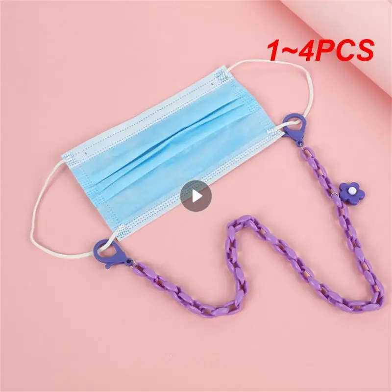 1~4PCS 70cm Fashion Acrylic Face Mask Chain Women Anti Slip Mask Strap Glasses Chains Neck Chain Mask Holder Neck Strap Mask