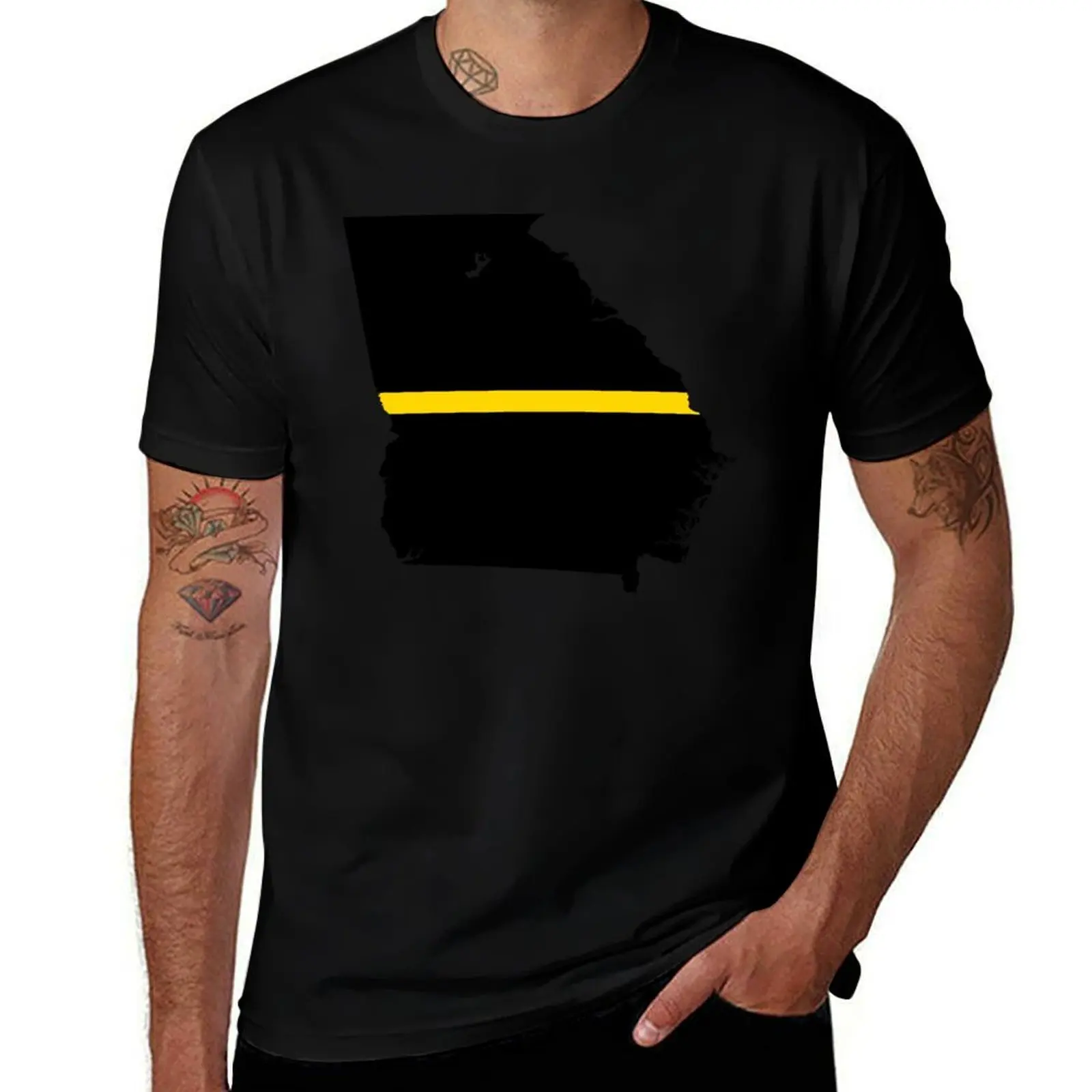 

Georgia Thin Gold Line T-Shirt anime stuff man clothes man t shirt sublime tee shirts for men