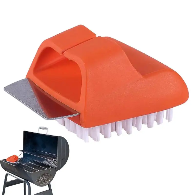 

Щетка для чистки барбекю Щетка для чистки Скребок для гриля для барбекю Очиститель решеток для гриля Скребок из нержавеющей стали 2 в 1, безопасная щетка для чистки гриля