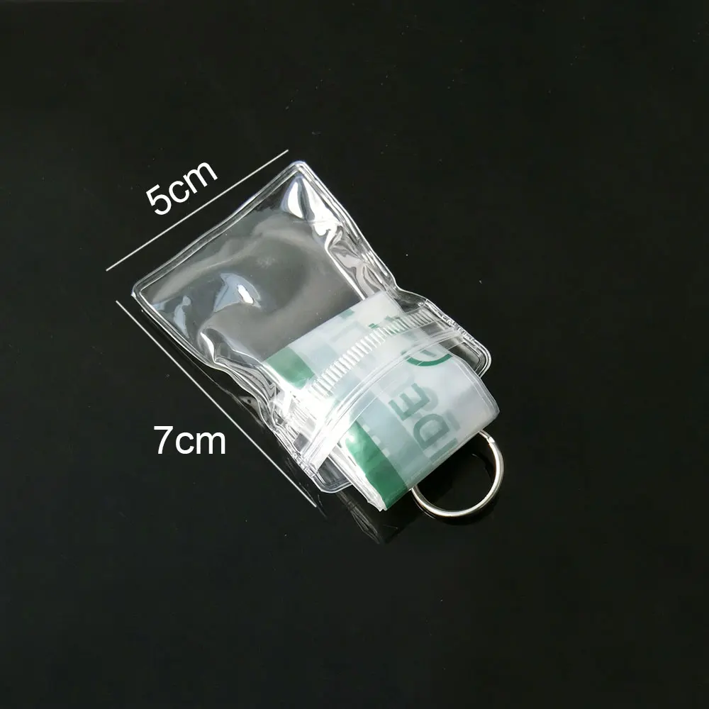 PVC Waterproof CPR Mask with Keychain for First Aid Heart Rescue Recovery Breathing Resuscitator Mask