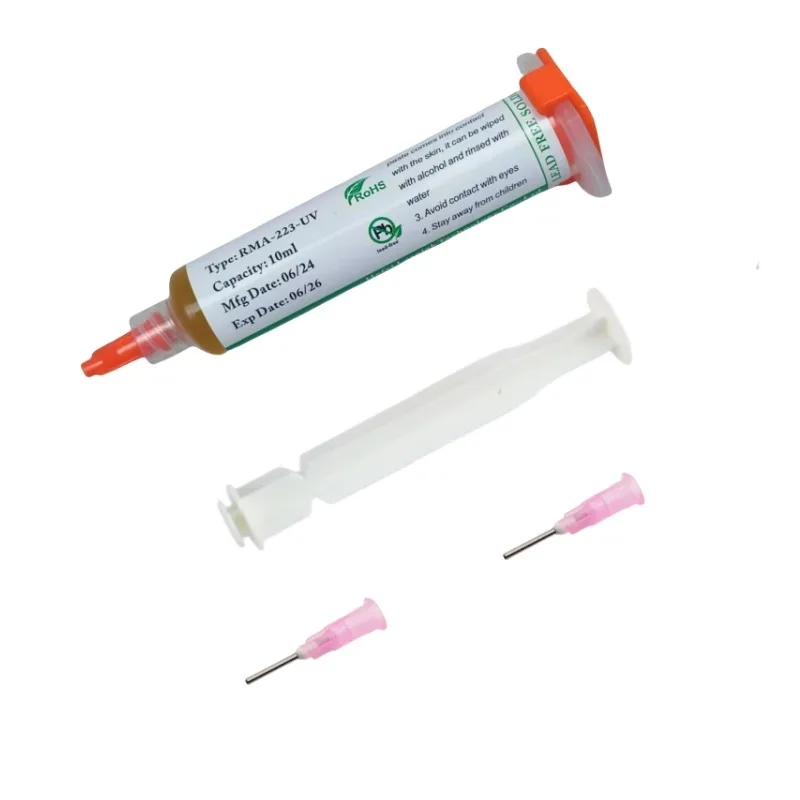 1PC 10CC Syringe Solder Paste NC-559-ASM 218 558 RMA-223-UV No Cleaning Welding Tools Welding Flux for Soldering Lead-Free