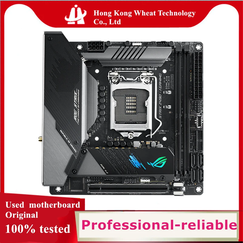 Motherboard GAMING Z490 ROG STRIX Z490-I, motherboard LGA 1200 DDR4 64GB M.2 NVME SATA3 Desktop Mainboard untuk Intel Z490 ROG STRIX