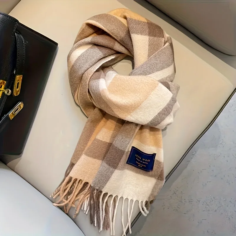 British Classic Australian Scarf - Retro Striped Scarf for Men and Women, Ideal for Winter Warmth
