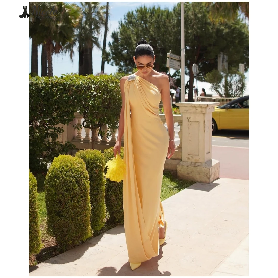 

Nicole Robes De Cocktail Dresses for Special Occasions Satin Cloth Elegant Prom Dresses Luxury Evening Dress 2025 Custom Made