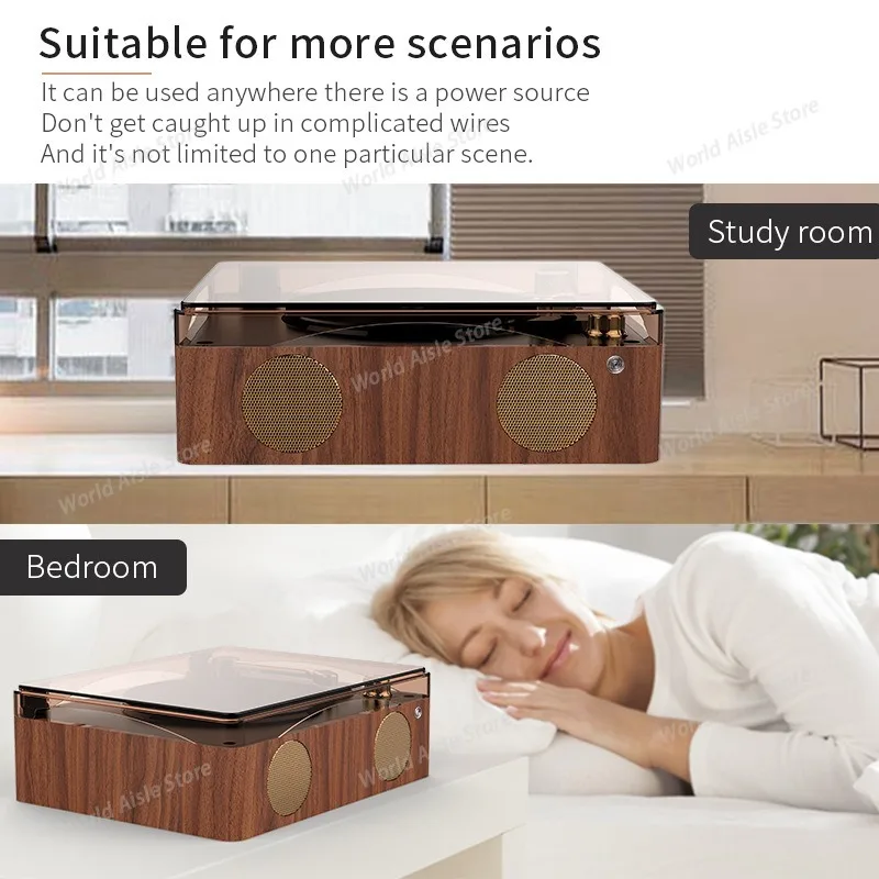 Retro HIFI CD Player with Bluetooth 5.3 - Rechargeable Portable Speaker USB AUX Remote Control Birthday Gift
