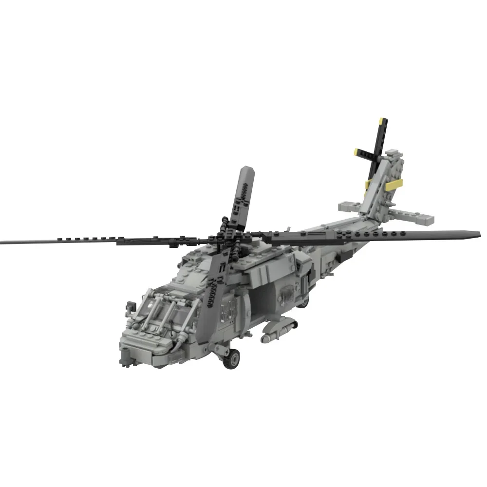 

MOC-199069 Sikorsky SH-60 Seahawk Helicopter Bricks Model US SH-60 Seahawk Shipborne Helicopter Building Blocks Toys Kid Gifts