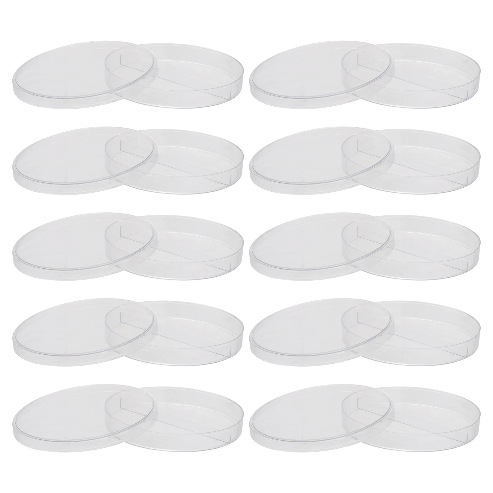 10pcs Agar Plates Culture Plate Petri Two Compartments Dish Set Compartments Petri Dish Science Petri Dish