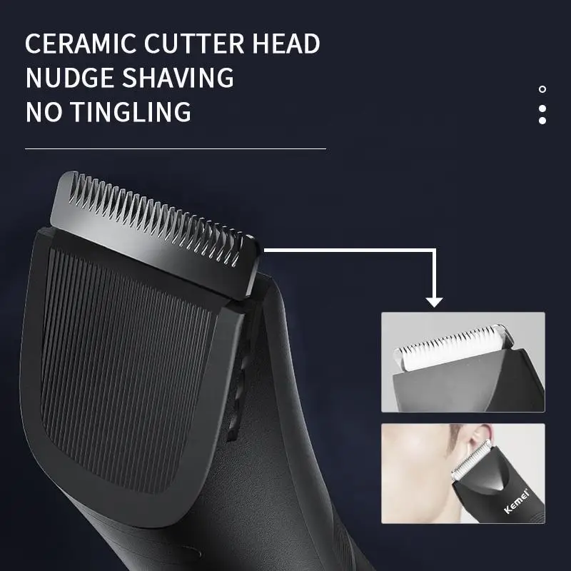 Kemei Groin Area Hair Trimmer Lawn Mower Ceramic Blade Waterproof Wet Dry Clippers Pubic Armpit Body Hair Hygiene Razor KM-1838