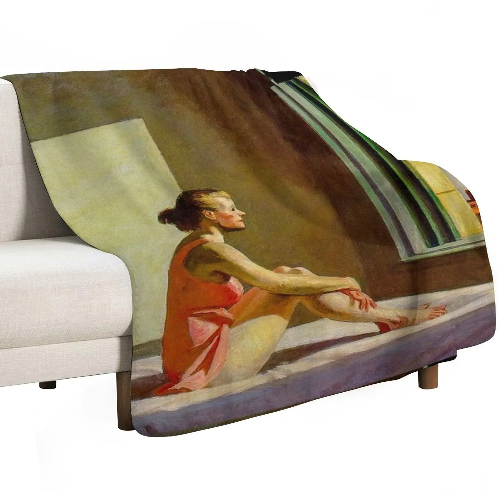 

Morning Sun by Edward Hopper Throw Blanket for babies Beautifuls Decorative Beds Softest Blankets