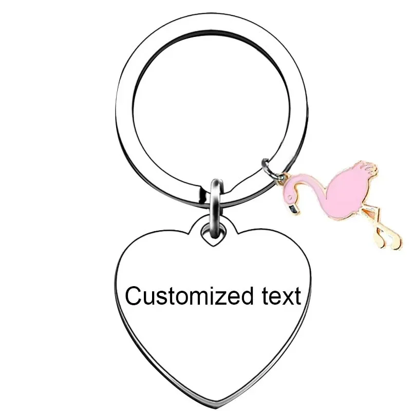 Personalized Custom Keychain Red Motivational Flamingo Key chain Flamingoo key rings