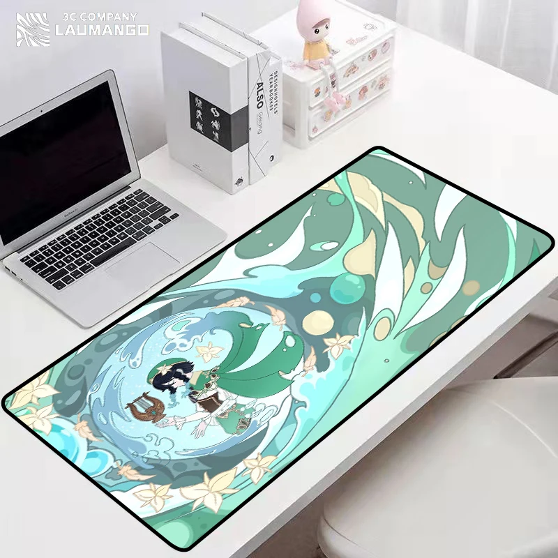 Large Mausepad Genshin Impact Коврик Для Мыши Gaming Laptops Gamer Keyboard Pad Pc Accessories Deskmat Mouse Rubber Mat Mousepad