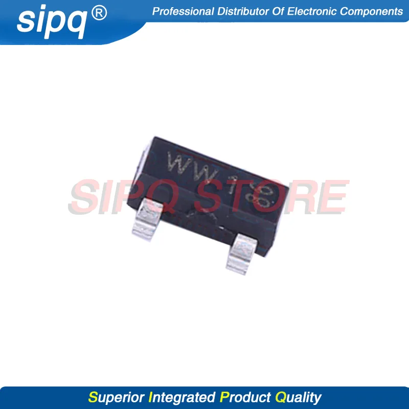 200PCS/LOT BAT54C BAT54C,215 30V 800mV@100mA 200mA SOT-23(TO-236) Schottky Barrier Diodes (SBD) NEW Original