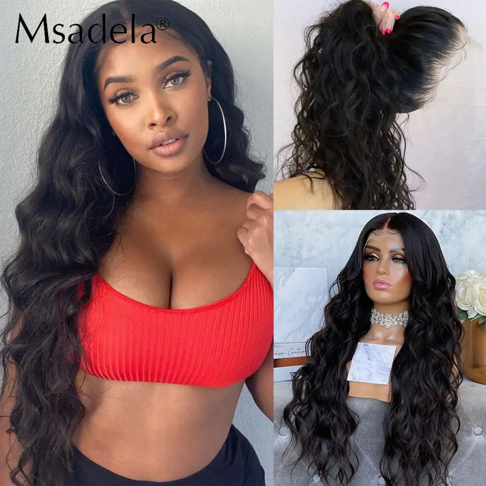 

28Inch Loose Wave 13X4 Lace Front Wig Glueless Transparent Kinky Curly Daily Cosplay Synthetic Wigs For Black Women Pre Plucked