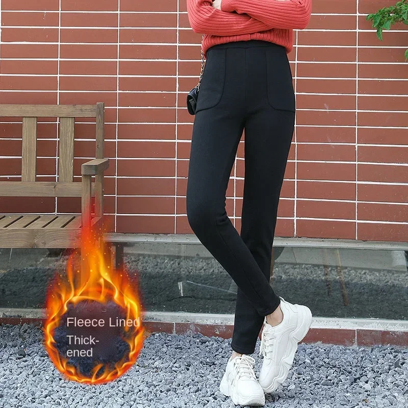 Open-Crotch Pants Fleece-Lined Thickened New 2021 Autumn and Winter Leggings Women's Double-Headed Invisible Zipper  Leggings