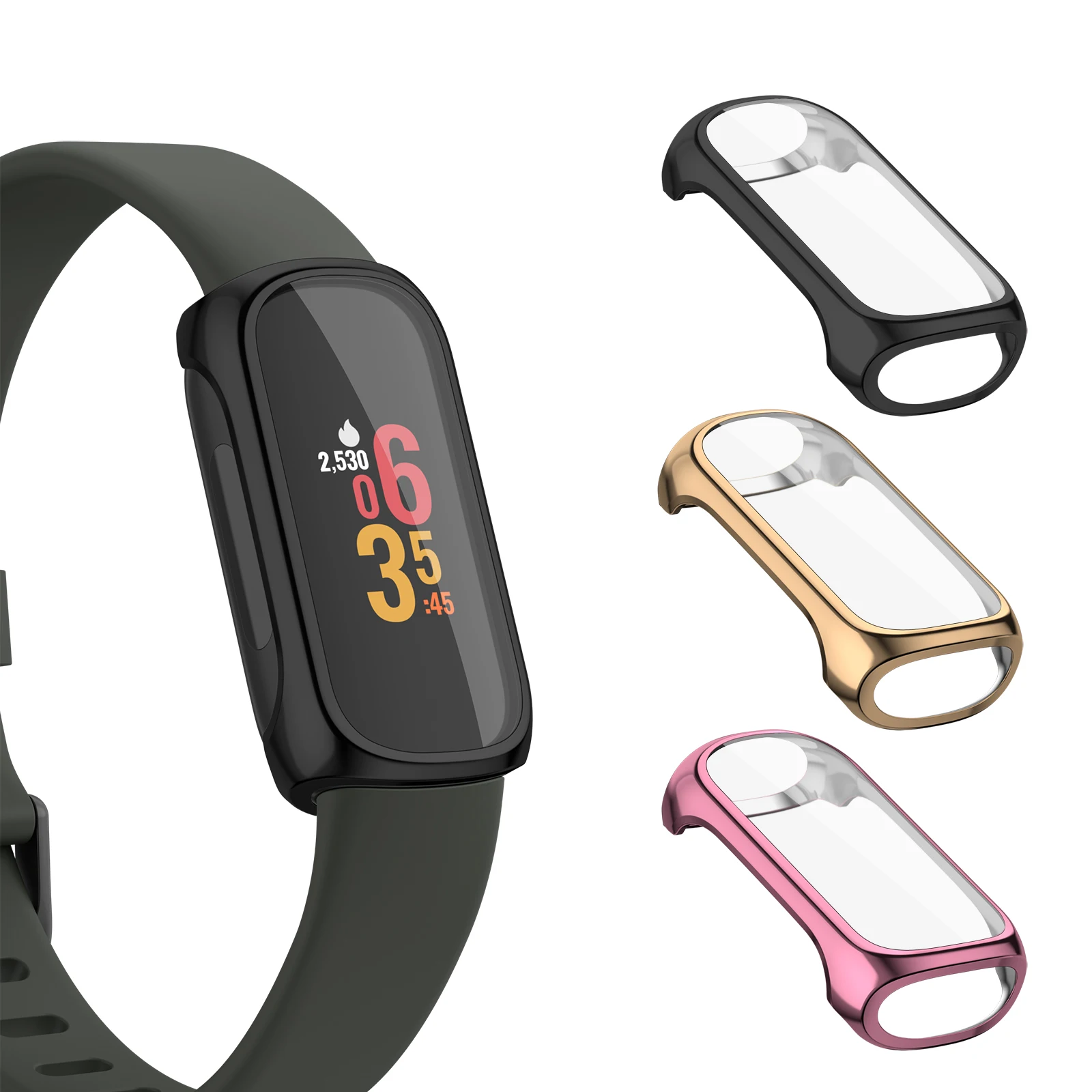 Coque de protection complète en TPU souple pour Fitbit, protection d'écran pour Fitbit inspire 2, 3, coque de protection pare-chocs
