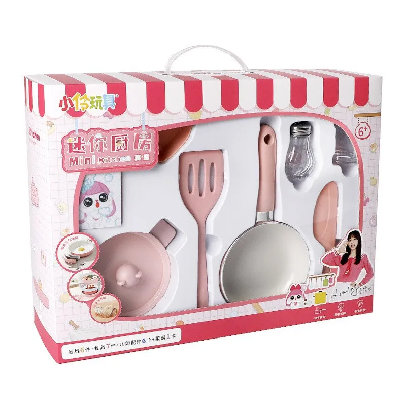 مجموعة أطباخ المطبخ مع أطباق طهي واقعية للعب التظاهري - مجموعة هدايا فاخرة #5