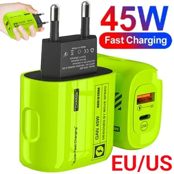 45W hızlı şarj USB tip C şarj ab abd PD 25W USB C yüksek hızlı QC3.0 hızlı şarj cep telefonu şarj iPhone Samsung