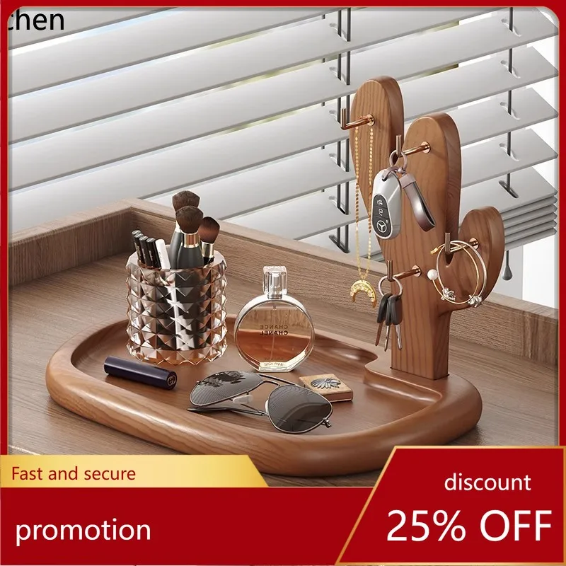 

CZ Entryway Key Storage Rack, Solid Wood Hallway Shelf, Vintage Style Table Ornament, Decorative Stand for Glasses and Watches