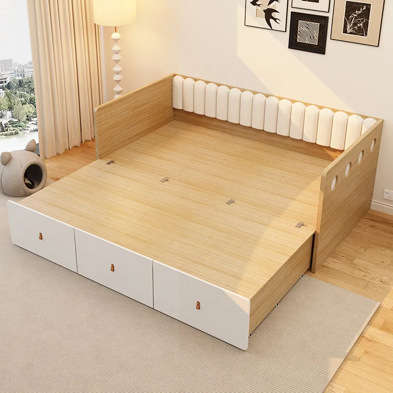 Small apartment living room folding sofa bed dual-purpose single telescopic bed custom pull-out bed two-in-one study