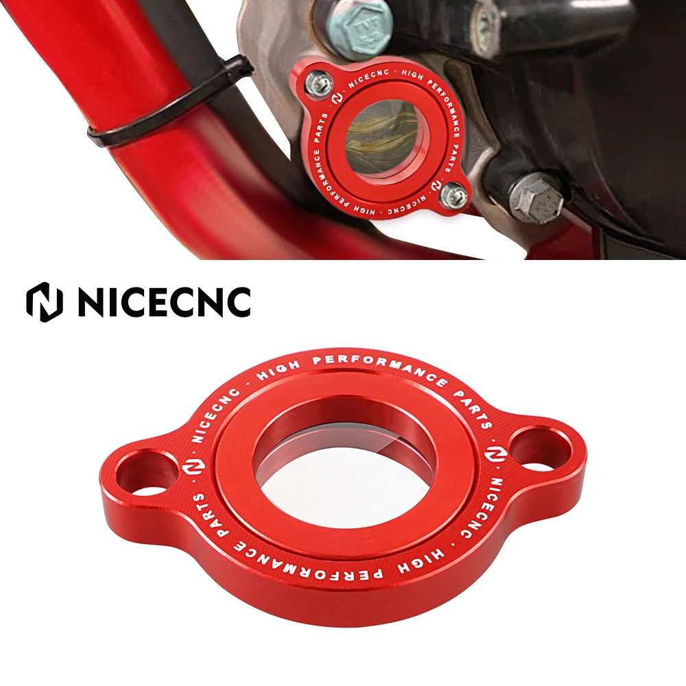 NiceCNC Transparent Oil Filter Cover Cap for BETA RR RRS 350 390 430 480 4T RR350 RR390 2015-2022 ENDURO RR-S 2021 Accessories