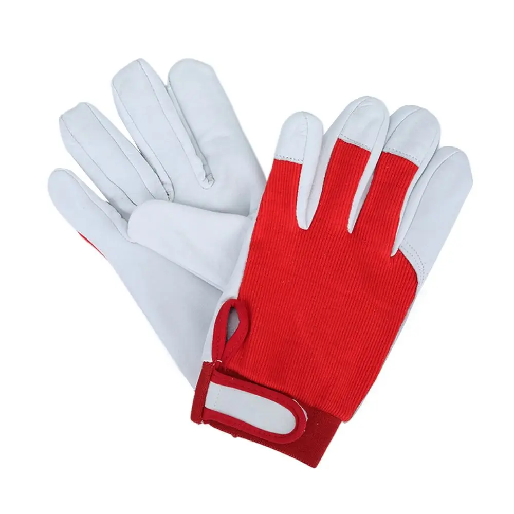 Guantes de soldadura de cuero, herramienta de Color aleatorio, guante protector resistente al desgaste, suministros de soldador, trabajo cómodo, guantes seguros para el lugar de trabajo